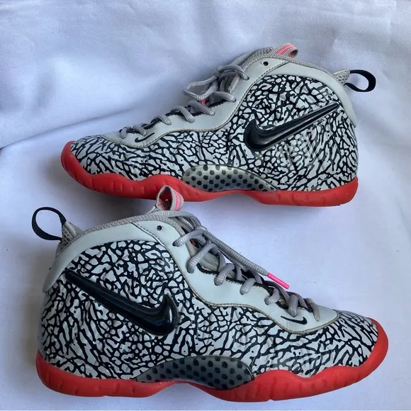 Nike Foamposite Pro GS Pink Elephant Grey Black Shoes