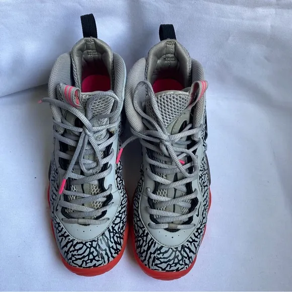 Nike Foamposite Pro GS Pink Elephant Grey Black Shoes