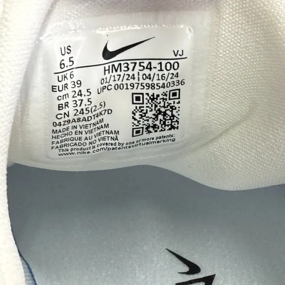 Nike Free Metcon 6 TB White Mens Running Shoes HM3754-100 VNDS Sz 6.5