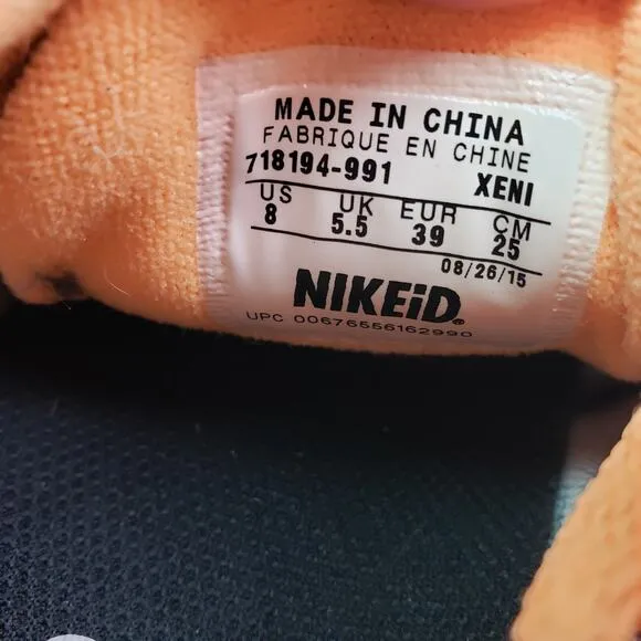 Nike ID Free 5.0 Womens Size 8 Orange Gray Running Sneaker Shoes