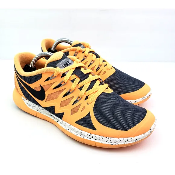 Nike ID Free 5.0 Womens Size 8 Orange Gray Running Sneaker Shoes