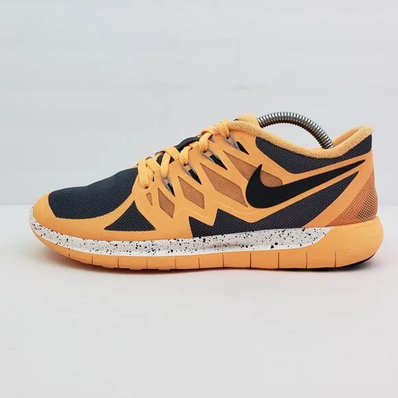Nike ID Free 5.0 Womens Size 8 Orange Gray Running Sneaker Shoes