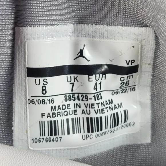 NIKE JORDAN 31 CHINESE NEW YEAR Men's 8 White Gray Basketball Shoes Sneakers
