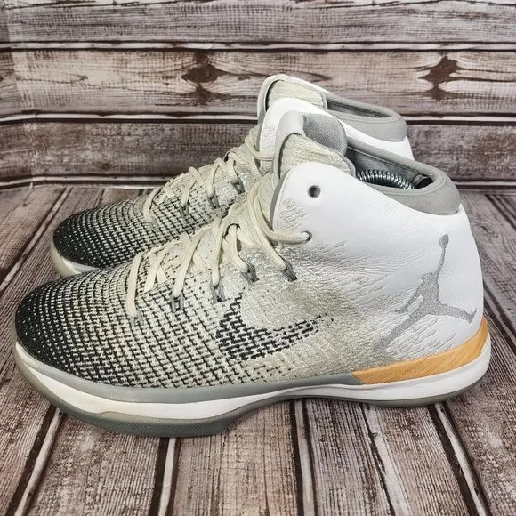 NIKE JORDAN 31 CHINESE NEW YEAR Men's 8 White Gray Basketball Shoes Sneakers