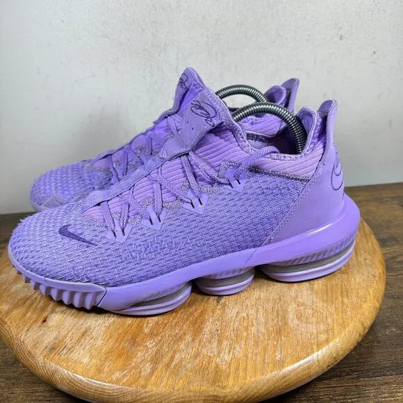 Nike LeBron 16 Low Atomic Purple Basketball Shoes 2019 Men’s Size 8.5 CI2668-500