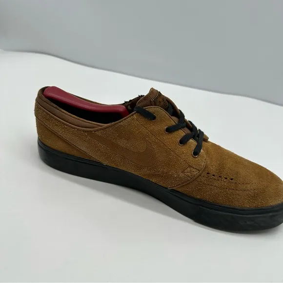 Nike Mens 9 SB Air Zoom Stefan Janoski Tan Suede Shoes Sneakers Low 333824-218