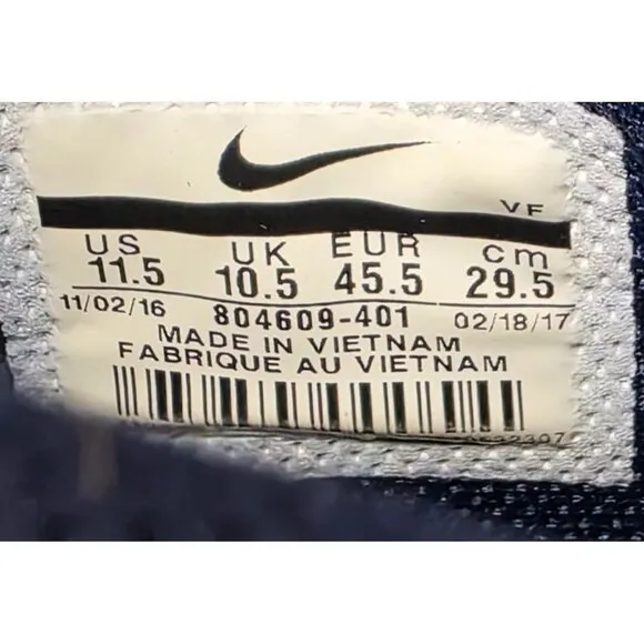 Nike Mens Air Force 1 07 Mid LV8 Binary Blue Metallic Silver 804609-401, Size 11