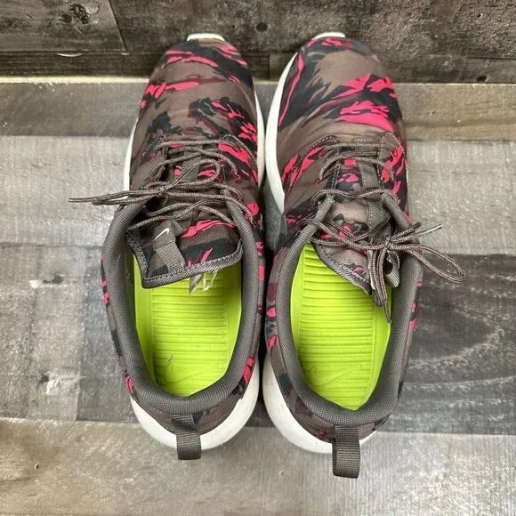 Nike Men’s Size 11.5 Roshe Run Running Shoes Petra Brown Tiger Camo GPX
