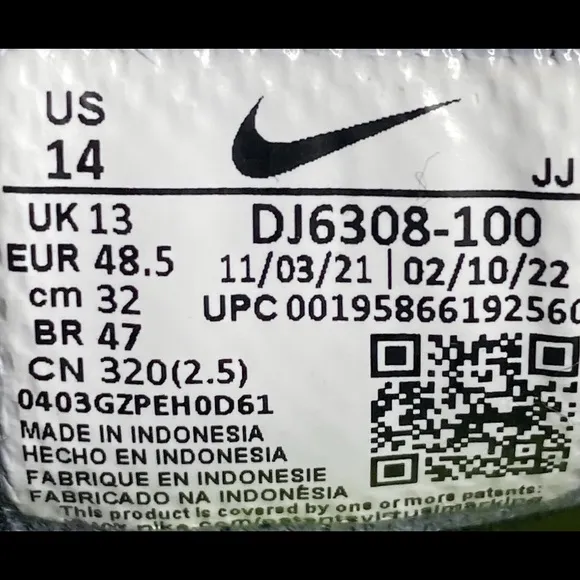 Nike Mens White Crater Impact SE DJ6308-100 Lace Up Running Shoes Size US 14
