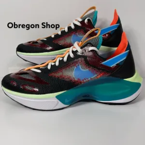 NIKE N110 D/MS/X DIMSIX FLYKNIT MENS RUNNING SHOES SIZE 10 BLACK BLUE RED NEW