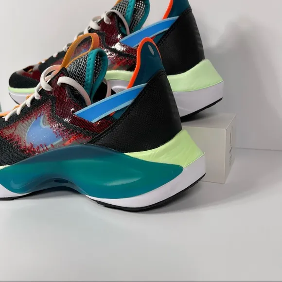 NIKE N110 D/MS/X DIMSIX FLYKNIT MENS RUNNING SHOES SIZE 10 BLACK BLUE RED NEW