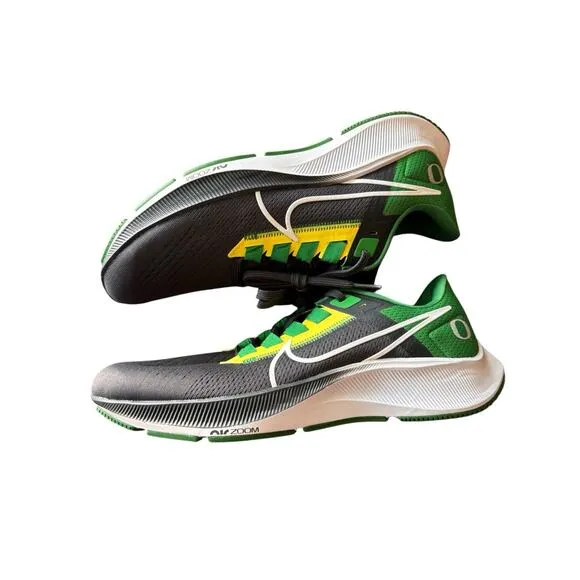 Nike Peagasus 38 Running Shoes Oregon Ducks Air Zoom DJ0840-001 Mens 9.5 Green