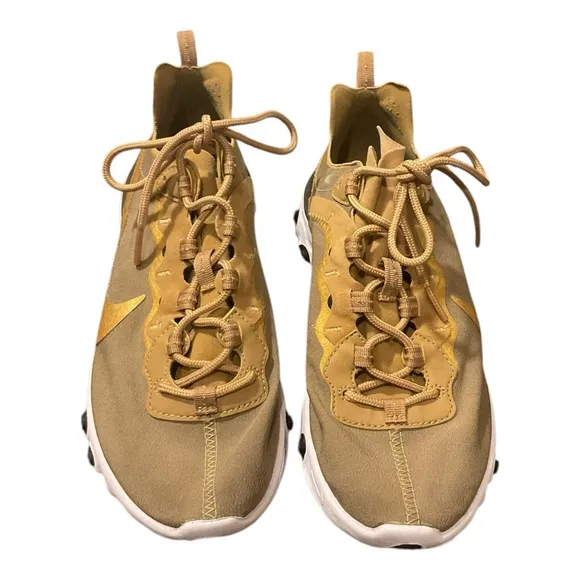 Nike React Element 55 Men's Running Shoes Metallic  Gold Size 8