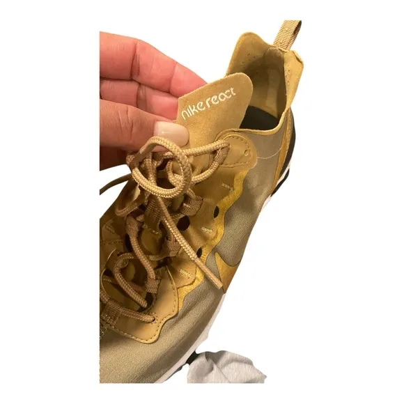 Nike React Element 55 Men's Running Shoes Metallic  Gold Size 8