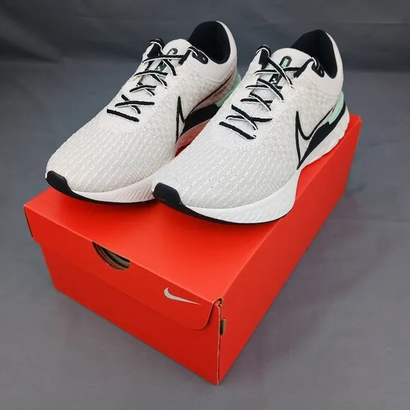 Nike React Infinity Run Flyknit 3 Mens Running DH5392 004 White Green Sizes 7-12