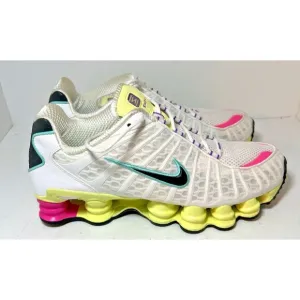 Nike Shoes Womens 10.5 Shox TL White Pink Yellow Running Sneakers AR3566-102