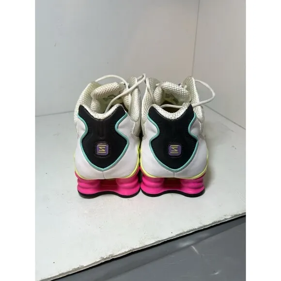 Nike Shoes Womens 10.5 Shox TL White Pink Yellow Running Sneakers AR3566-102