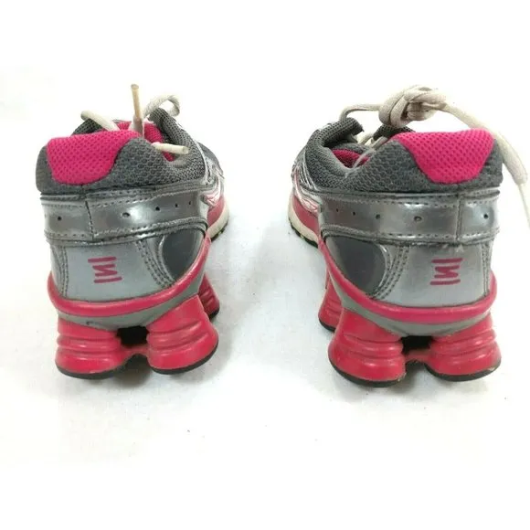 Nike Shox Running Shoes Grey/Pink Size 6Y