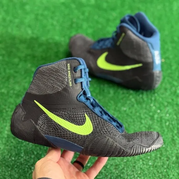 Nike Tawa Mens Boxing Wrestling Shoes Gray Blue CI2952-004 VNDS Size 9