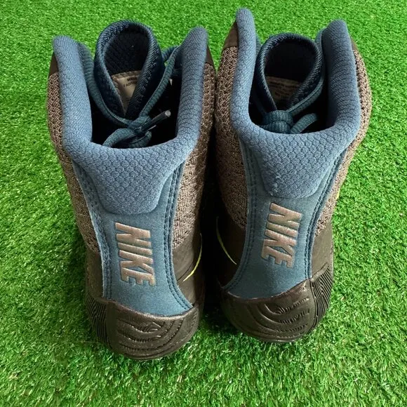 Nike Tawa Mens Boxing Wrestling Shoes Gray Blue CI2952-004 VNDS Size 9