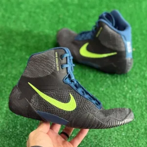 Nike Tawa Mens Boxing Wrestling Shoes Gray Blue CI2952-004 VNDS Size 9
