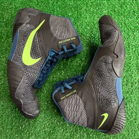 Nike Tawa Mens Boxing Wrestling Shoes Gray Blue CI2952-004 VNDS Size 9