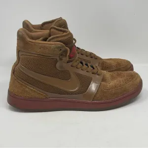 Nike Trainer Clean Sweep Premium High Shoes Mens 10.5 Brown Suede Sneakers