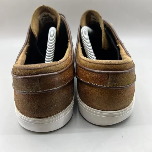 Nike Zoom SB Stefan Janoski Elite Sneakers Men's 11.5 Brown Leather Skate Shoes
