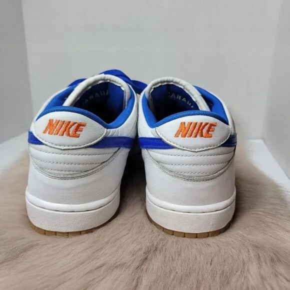 Nike Air Force 1 Dunk Low Leather Blue And White Sneaker Shoes Size 12