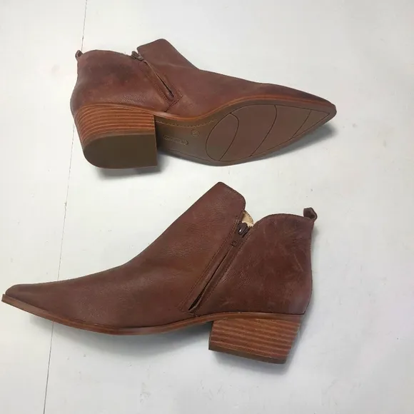 NINE WEST, Brown Leather Ankle Boots 11M NWNT