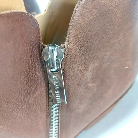 NINE WEST, Brown Leather Ankle Boots 11M NWNT