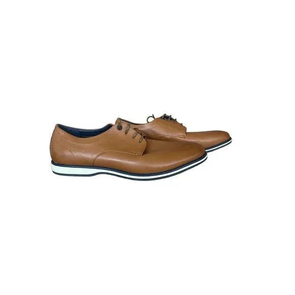 Nine West Men's Brown Lace Up Almond Toe Mathias Oxford Dress Shoes Size 11M