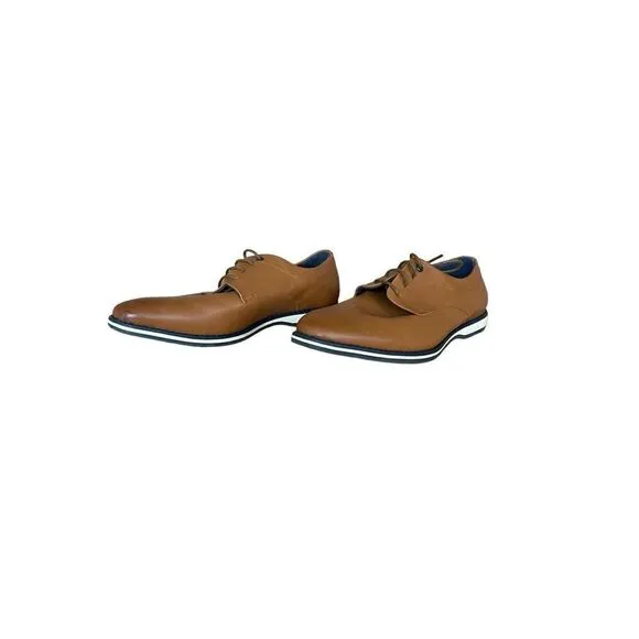 Nine West Men's Brown Lace Up Almond Toe Mathias Oxford Dress Shoes Size 11M