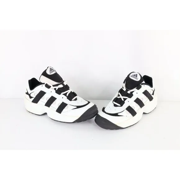 NOS Vintage 90s Adidas Mens 13 Spell Out 3 Stripes Leather Dad Shoes Sneakers