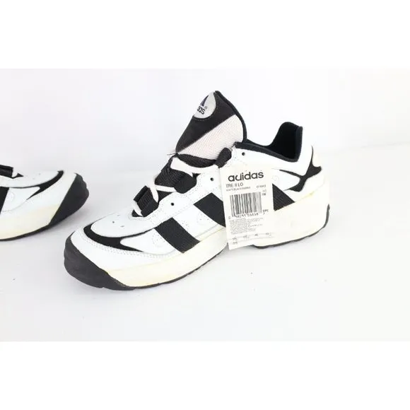 NOS Vintage 90s Adidas Mens 13 Spell Out 3 Stripes Leather Dad Shoes Sneakers