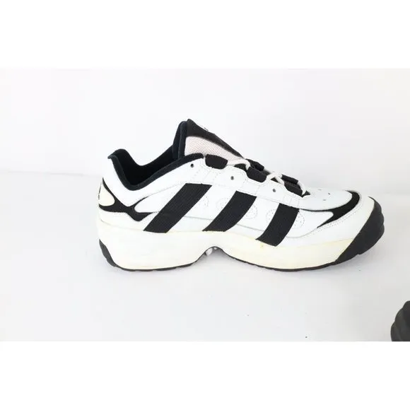 NOS Vintage 90s Adidas Mens 13 Spell Out 3 Stripes Leather Dad Shoes Sneakers