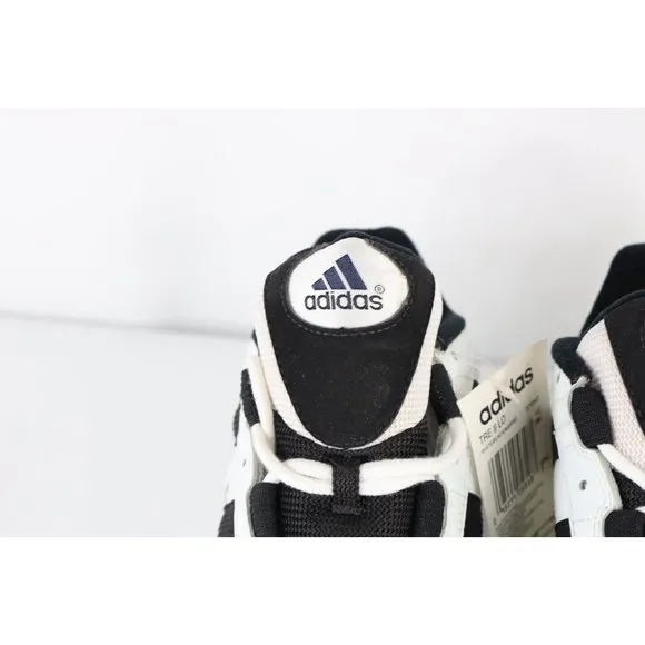 NOS Vintage 90s Adidas Mens 13 Spell Out 3 Stripes Leather Dad Shoes Sneakers