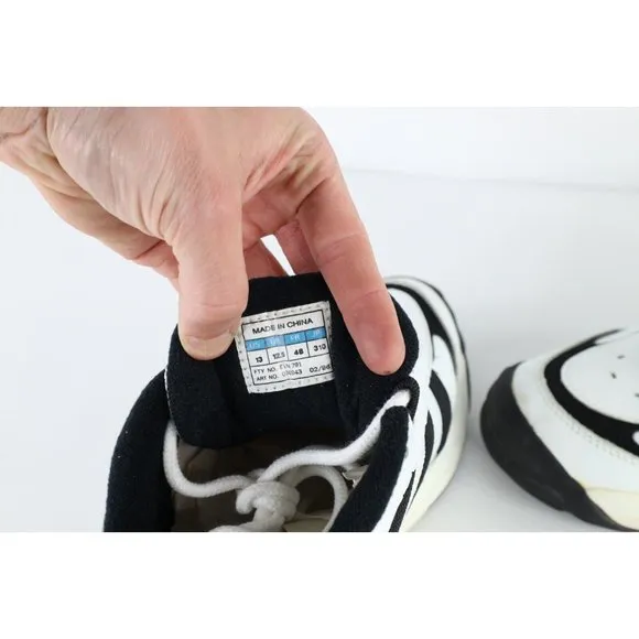 NOS Vintage 90s Adidas Mens 13 Spell Out 3 Stripes Leather Dad Shoes Sneakers