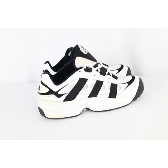 NOS Vintage 90s Adidas Mens 13 Spell Out 3 Stripes Leather Dad Shoes Sneakers