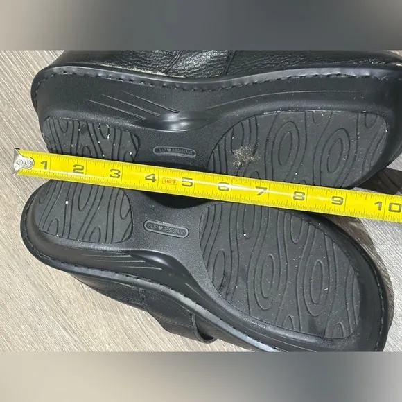 Nurse Mate Black Leather 9W Shoes Nonslip