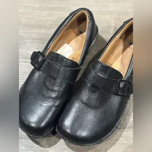 Nurse Mate Black Leather 9W Shoes Nonslip