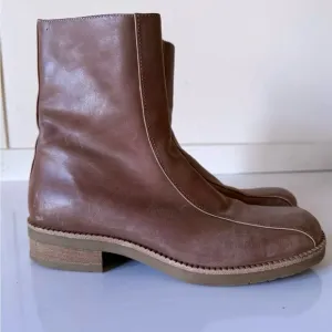 Nurture Woodland Leather Zip Ankle Boots Women’s Size 8.5 M  Brown