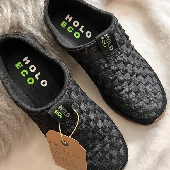 NWOB $75 HOLO FootwearWomen's Chancla Woven Slip-On Sneaker Mules