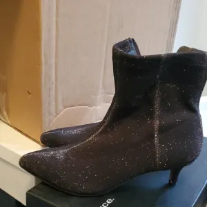 Nwob Black Sparkle Ankle Sock Boots