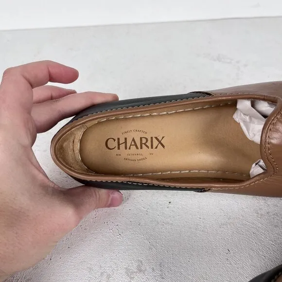 NWOB CHARIX Classic Camel Black Slip-on Istanbul Sz EU 38 US 8