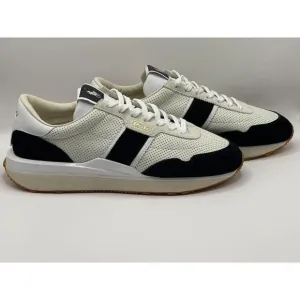 NWOB Polo Ralph Lauren Men's Train 89 Sneakers Shoes‎ 10.5 White w/Black Suede