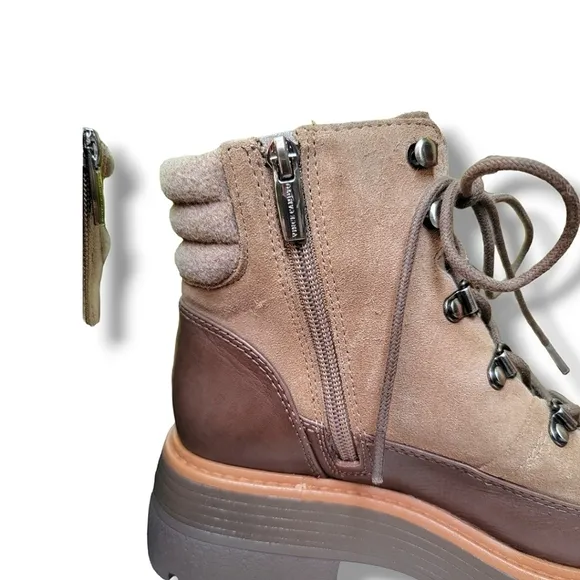 NWOB Vince Camuto Lug Sole Mertamie Platform Booties Boots‎ Size 6 Brown