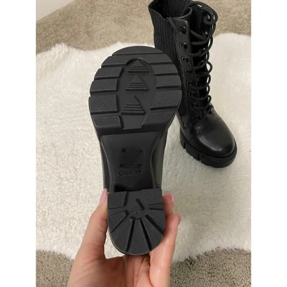NWOT Aldo Rebellious Combat Ankle Boots, Black Size
