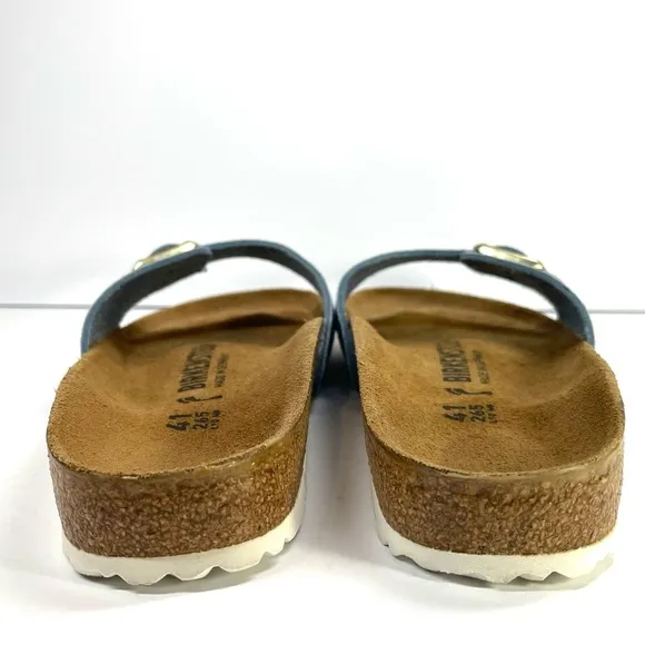 NWOT Birkenstock Madrid Sandals Blue Metallic Mermaid Size 10-10.5 EU 41