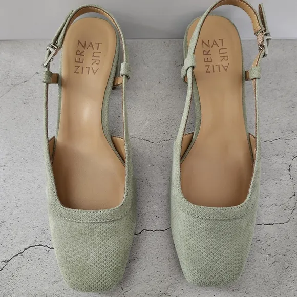 NWOT Naturalizer Harper Women's Sage Slingback 2&quot; Block Heel Size 6.5 Med